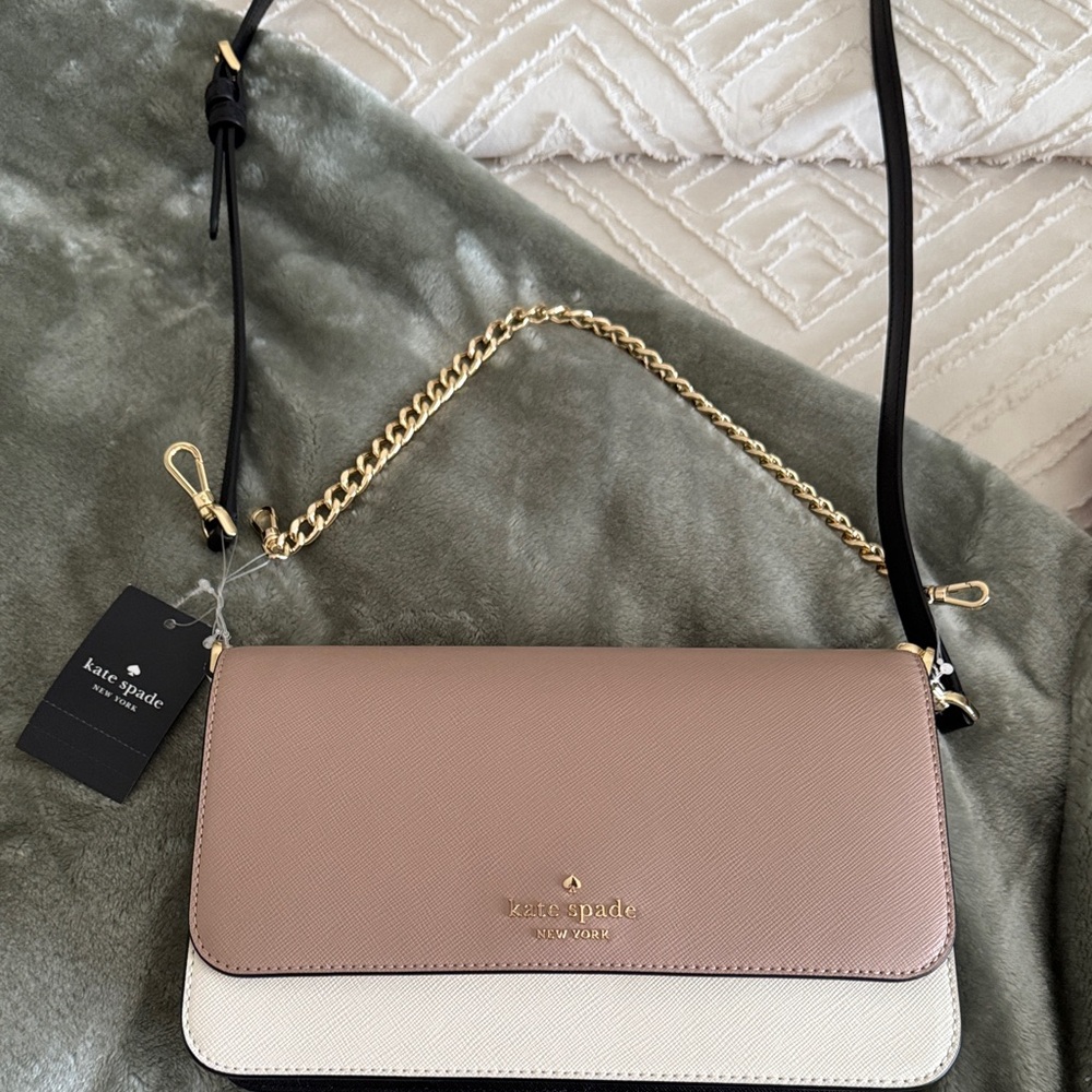 Kate Spade Tan and Cream Crossbody Bag